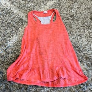 Splendid Sleeveless Dual Layer Shirt in Coral/Grey Size 7/8